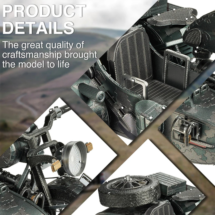 750 Motorcycle 3D metal puzzle by Piececool – DIY motorbike model kit
