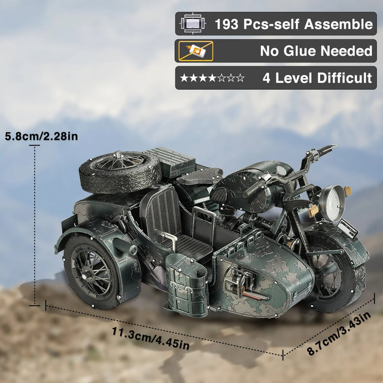 750 Motorcycle 3D metal puzzle by Piececool – DIY motorbike model kit