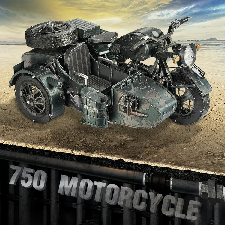 750 Motorcycle 3D metal puzzle by Piececool – DIY motorbike model kit