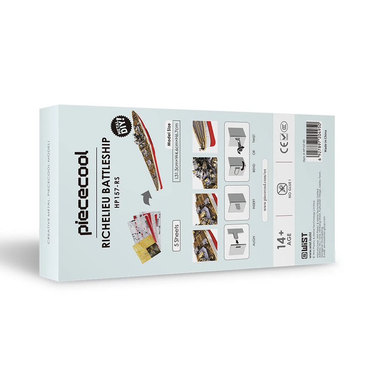Battleship 3D metal puzzle collection by Piececool – military DIY warship model kits for adults and teens