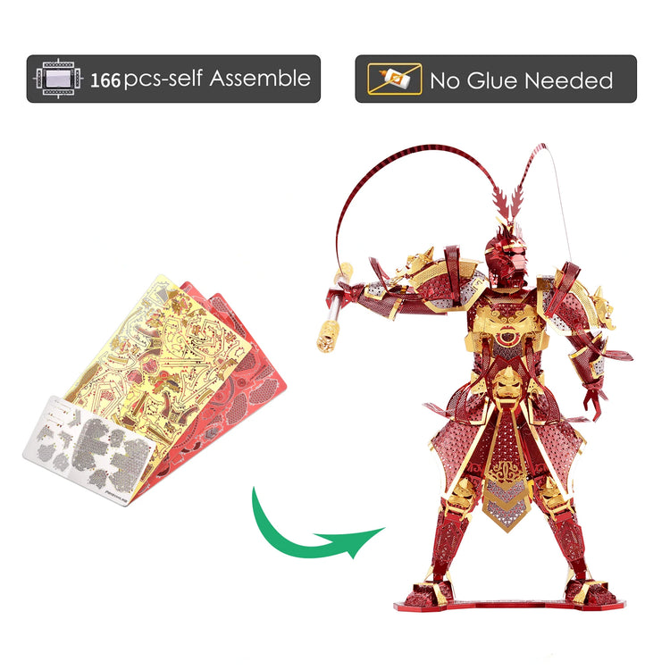 The Monkey King 3D metal puzzle by Piececool – legendary hero DIY model kit
