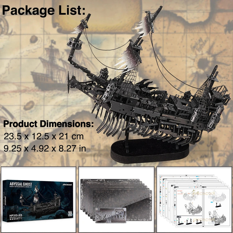 Piececool Pirate Ship 3D metal puzzle collection – legendary sailing model kits for adults and teens