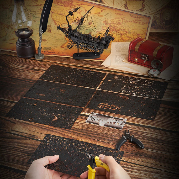 Piececool Pirate Ship 3D metal puzzle collection – legendary sailing model kits for adults and teens