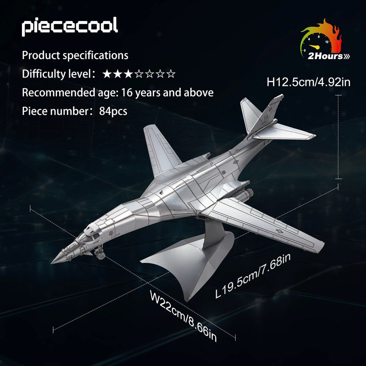 Aircraft 3D metal puzzle by Piececool – aviation model kit for teens and adults