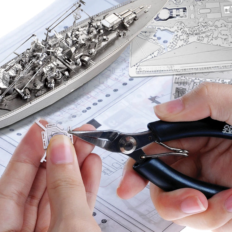Battleship Bismarck 3D metal puzzle by Piececool – military DIY model kit for adults and teens