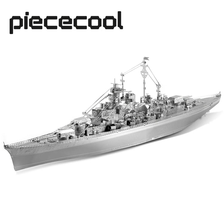 Battleship Bismarck 3D metal puzzle by Piececool – military DIY model kit for adults and teens