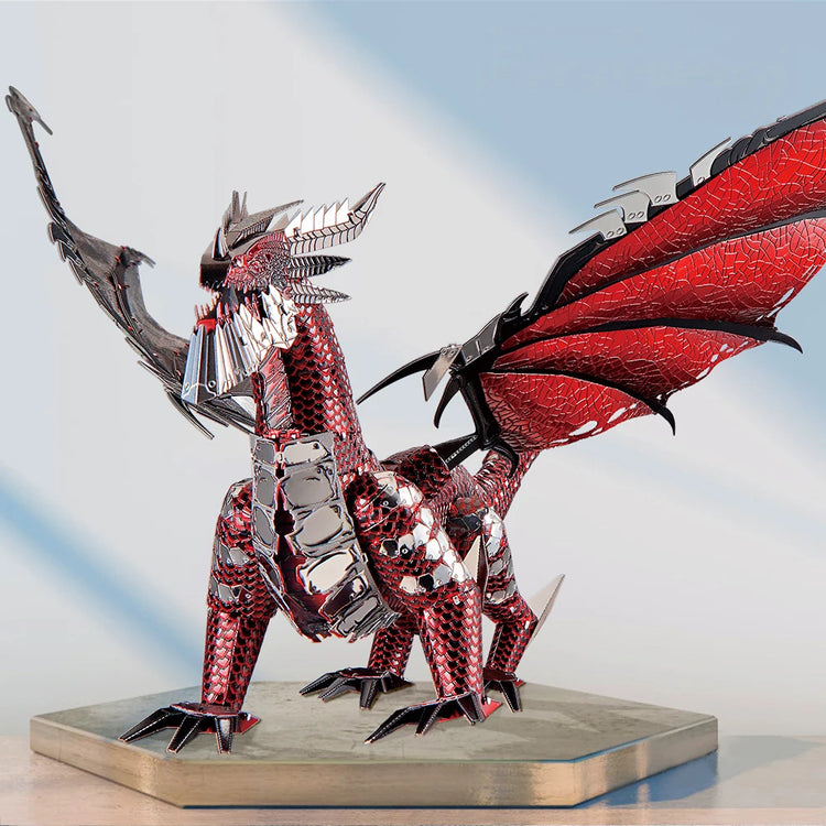 Black Dragon 3D metal puzzle by Piececool - fantasy DIY model kit