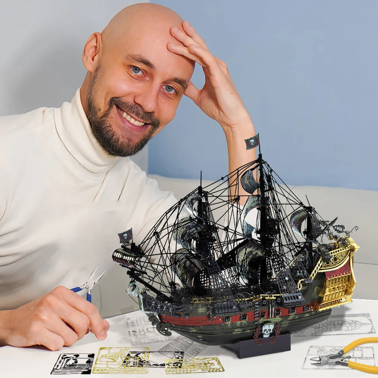 Piececool Pirate Ship 3D metal puzzle collection – legendary sailing model kits for adults and teens