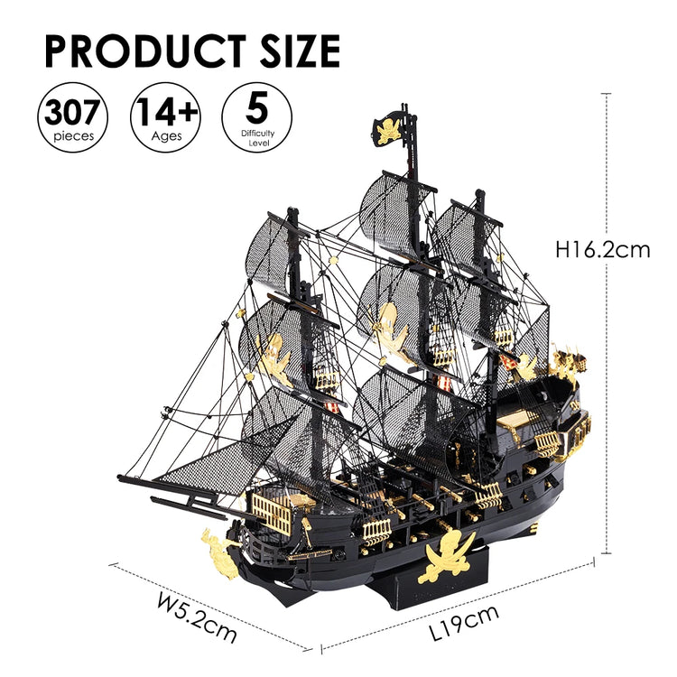 Piececool Pirate Ship 3D metal puzzle collection – legendary sailing model kits for adults and teens