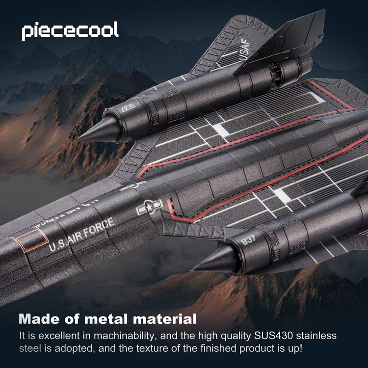 Blackbird Aircraft 3D metal puzzle by Piececool – reconnaissance model kit for teens and adults