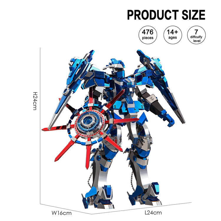 Blue Magnetic Rotation 3D metal puzzle by Piececool – DIY model kit for teens and adults