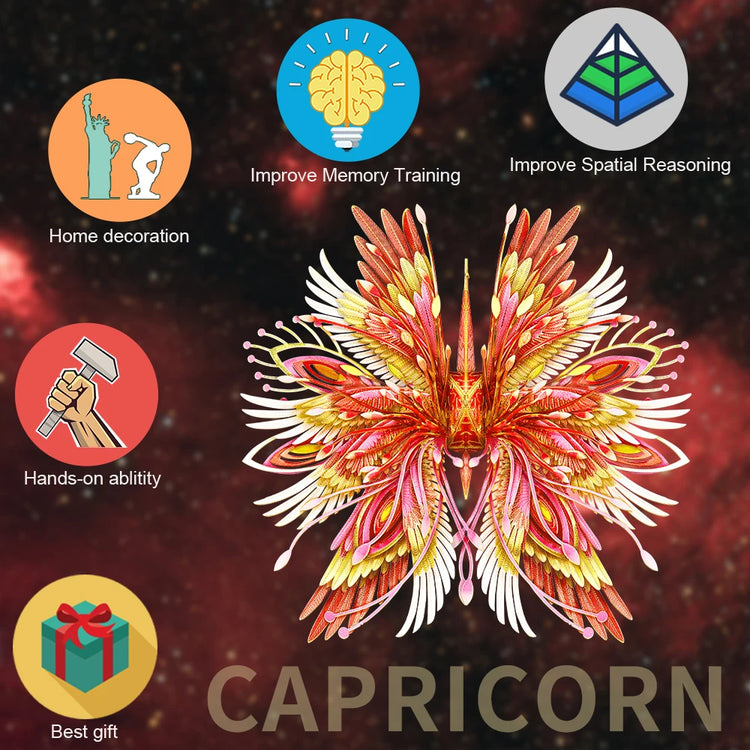 Capricornus Constellation 3D metal puzzle by Piececool – horoscope DIY model kit for teens and adults