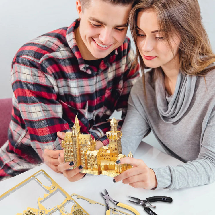 Castle 3D metal puzzle by Piececool – elegant architectural DIY model kit for teens and adults