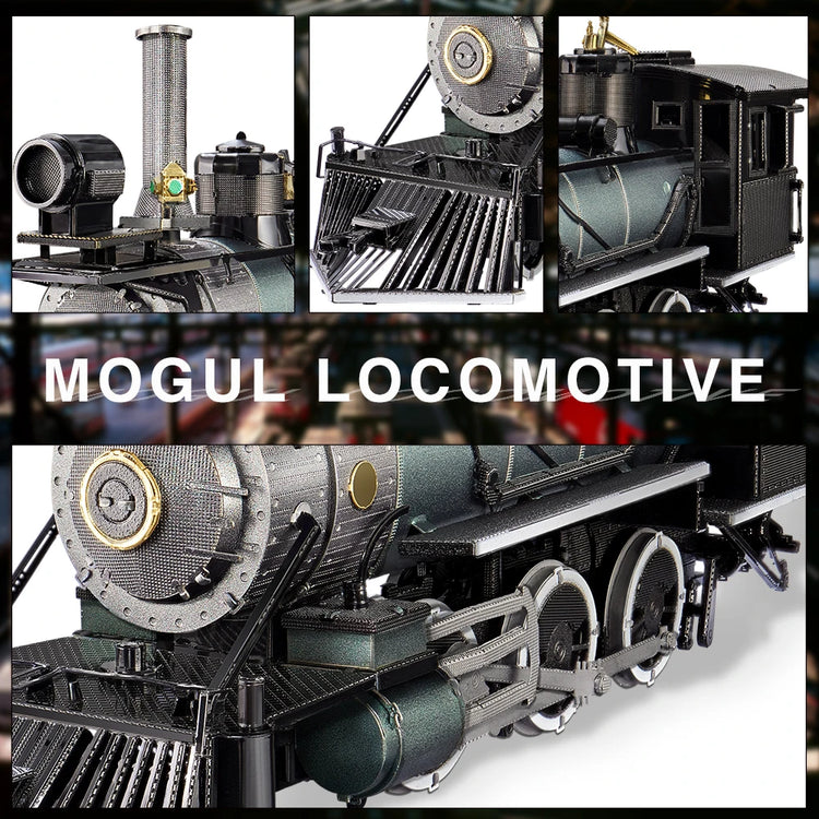 Mogul Train 3D metal puzzle by Piececool – classic locomotive model kit for adults and teens