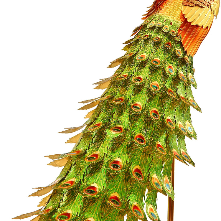 Colorful Peacock 3D metal puzzle by Piececool – DIY model kit for adults