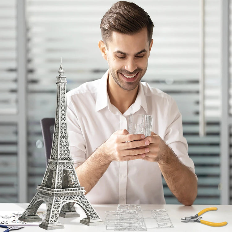 Eiffel Tower 3D metal puzzle by Piececool – DIY architectural model kit for adults and teens