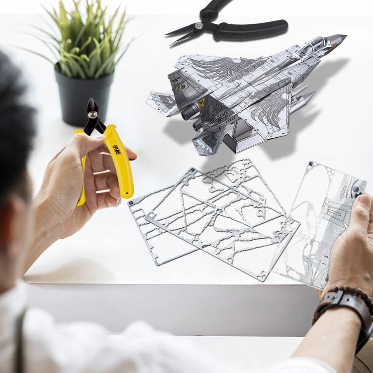 F-15 Fighter jet 3D metal puzzle by Piececool – DIY aircraft model kit