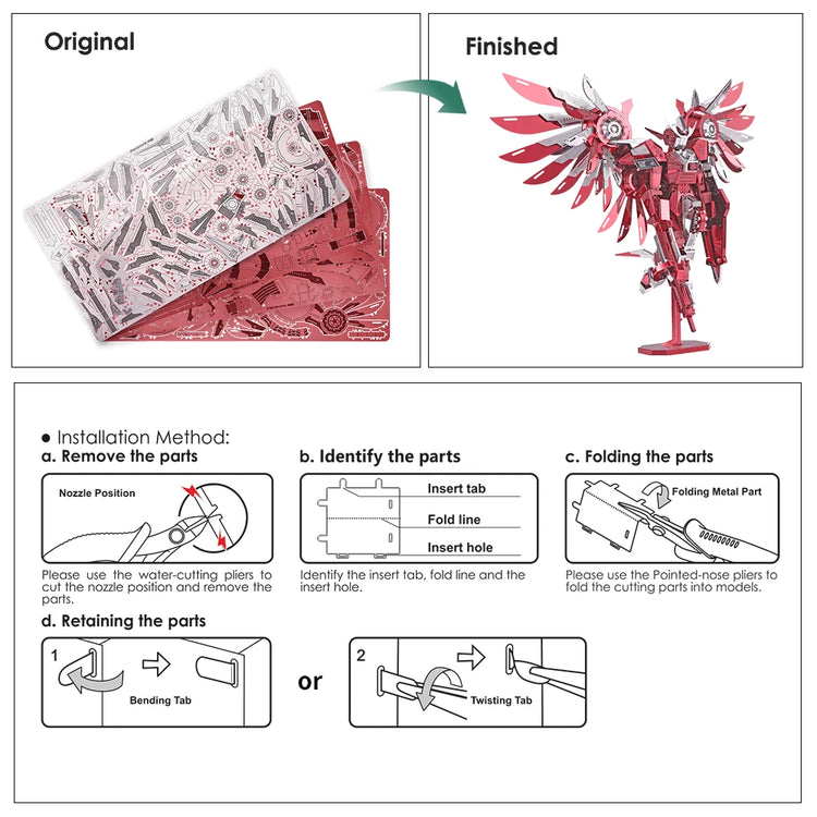 Thundering Wings 3D metal puzzle by Piececool – fantasy-inspired DIY model kit for teens and adults