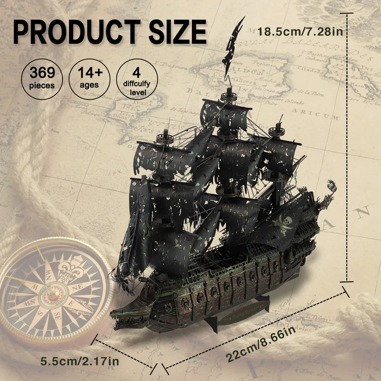 Piececool Pirate Ship 3D metal puzzle collection – legendary sailing model kits for adults and teens