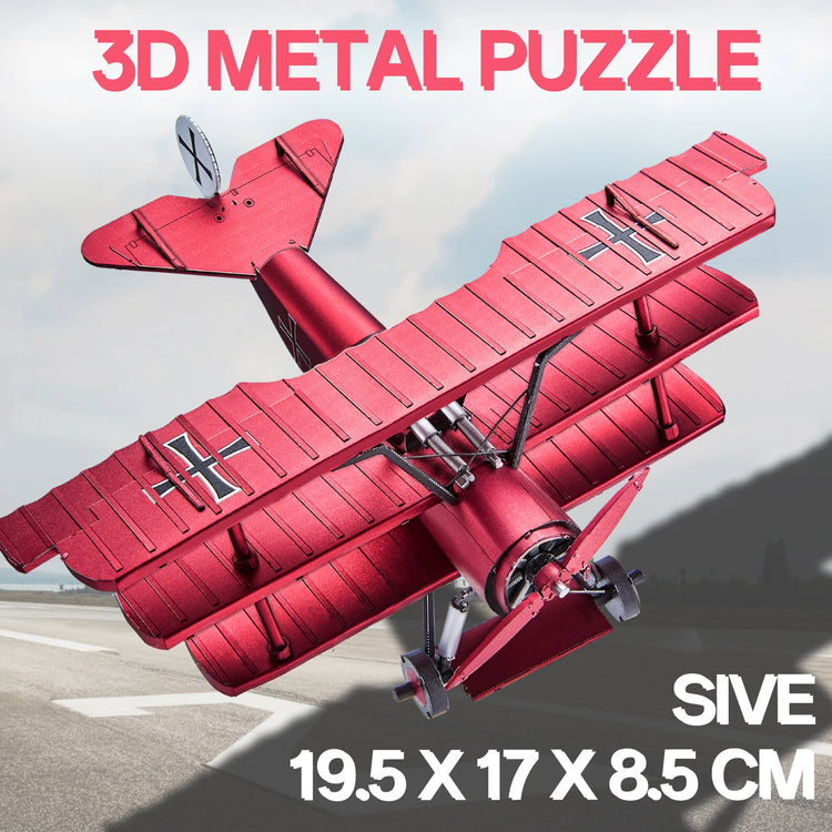 Fokker Dr-1 Triplane 3D metal puzzle by Piececool – DIY aircraft model kit