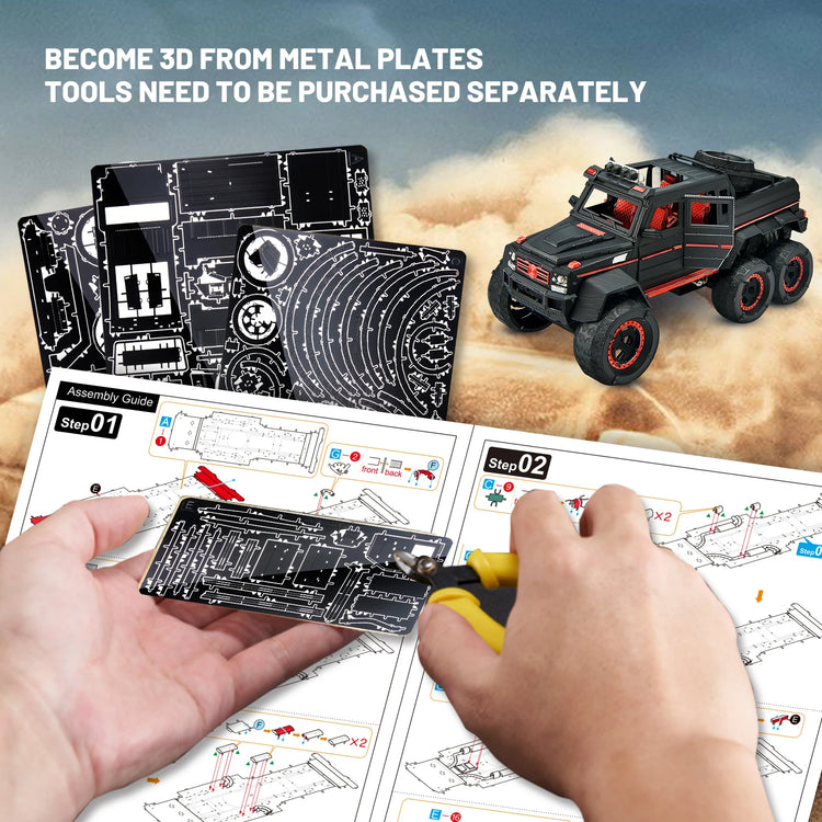 G63 Truck 3D metal puzzle by Piececool – off-road vehicle model kit for teens and adults
