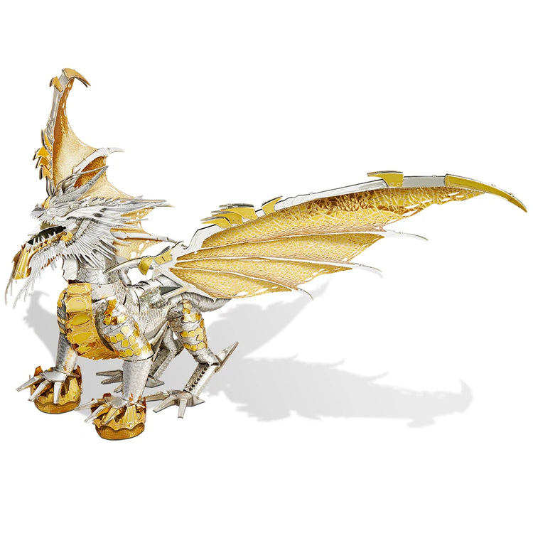 Glorystrom Gold Dragon 3D metal puzzle – Piececool DIY fantasy kit