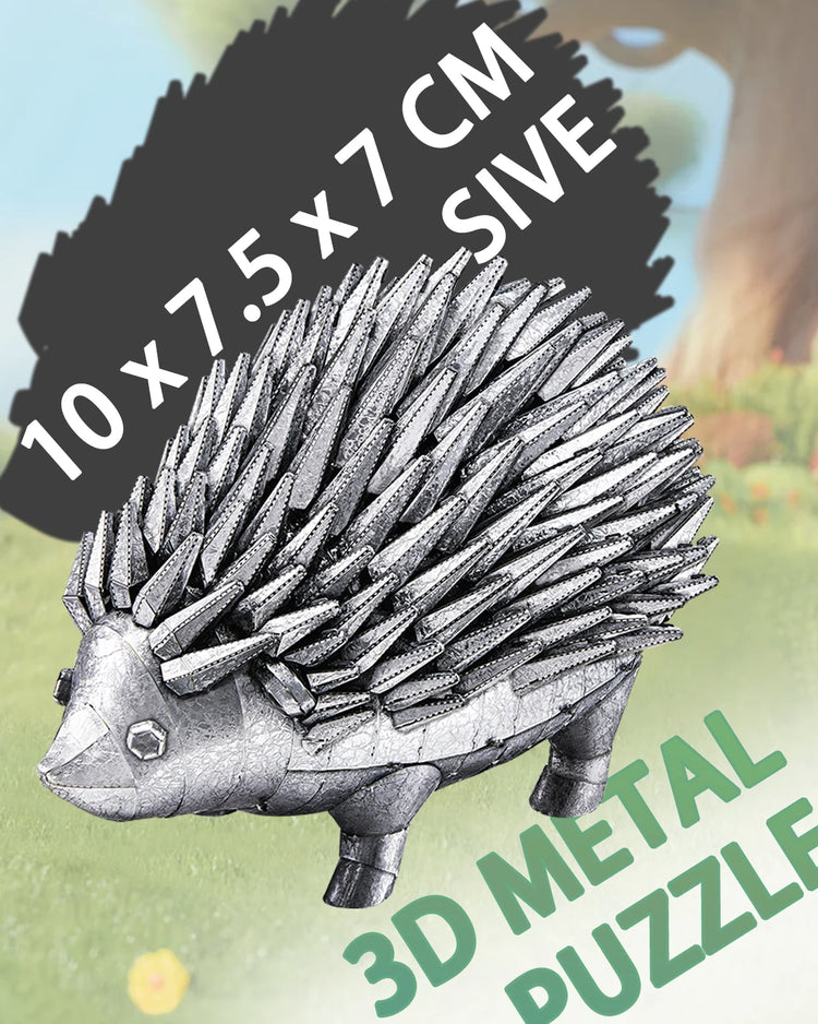 Hedgehog 3D metal puzzle by Piececool – DIY brain teaser model kit