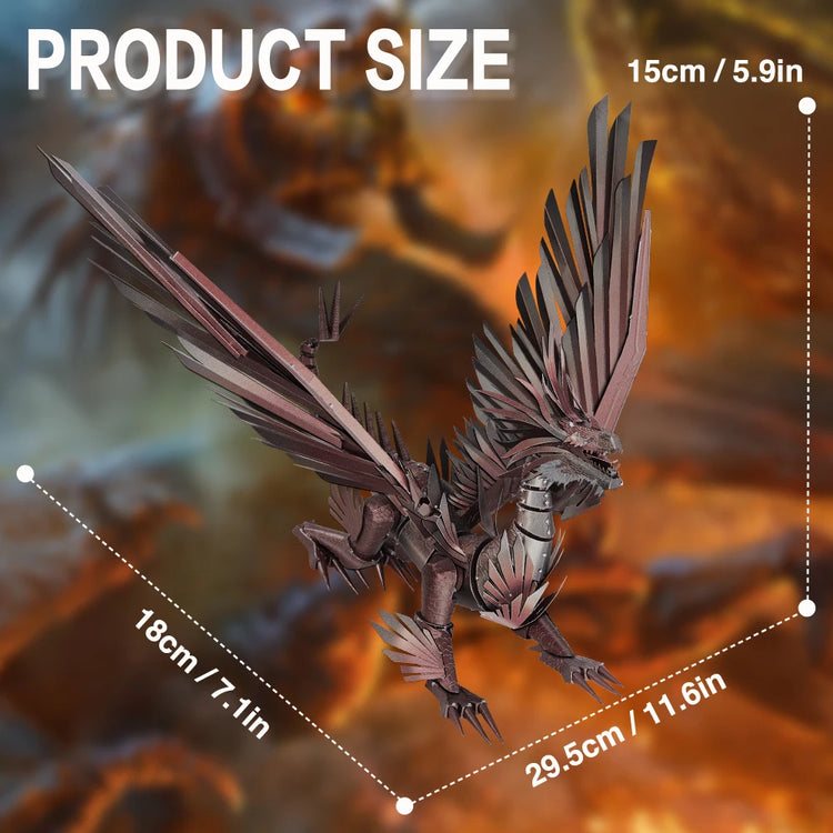 Hellstrom Copper Dragon 3D puzzle by Piececool – challenging fantasy build