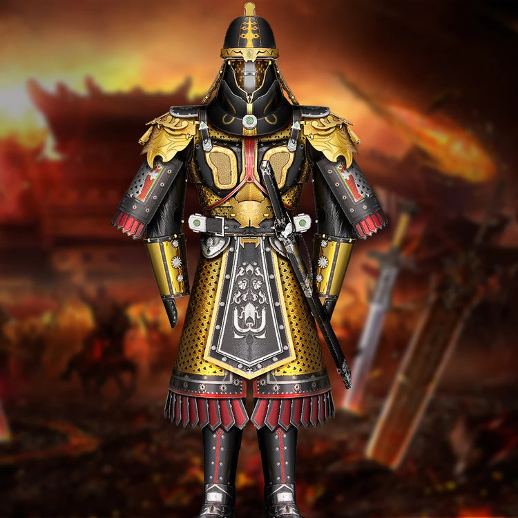 Shengshimingguang helmet and armor 3D metal puzzle by Piececool – DIY collectible model