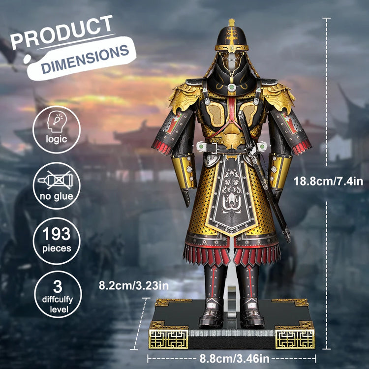 helmet and armor 3D metal puzzle by Piececool – DIY collectible model