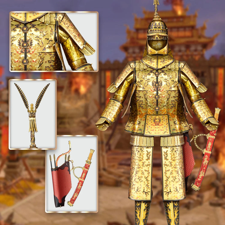 helmet and armor 3D metal puzzle by Piececool – DIY collectible model