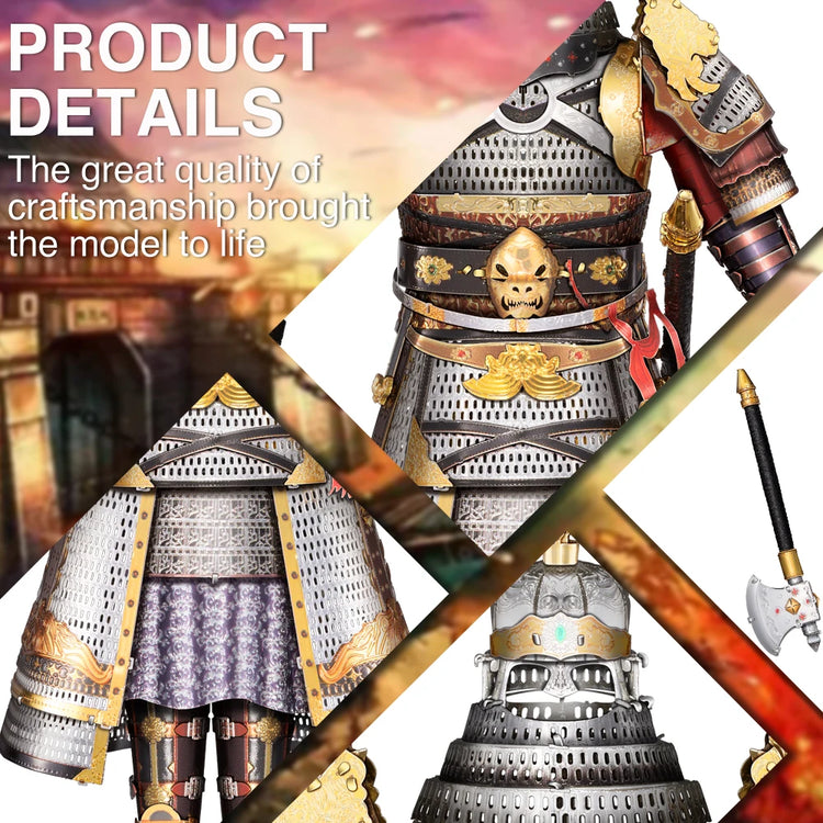 helmet and armor 3D metal puzzle by Piececool – DIY collectible model