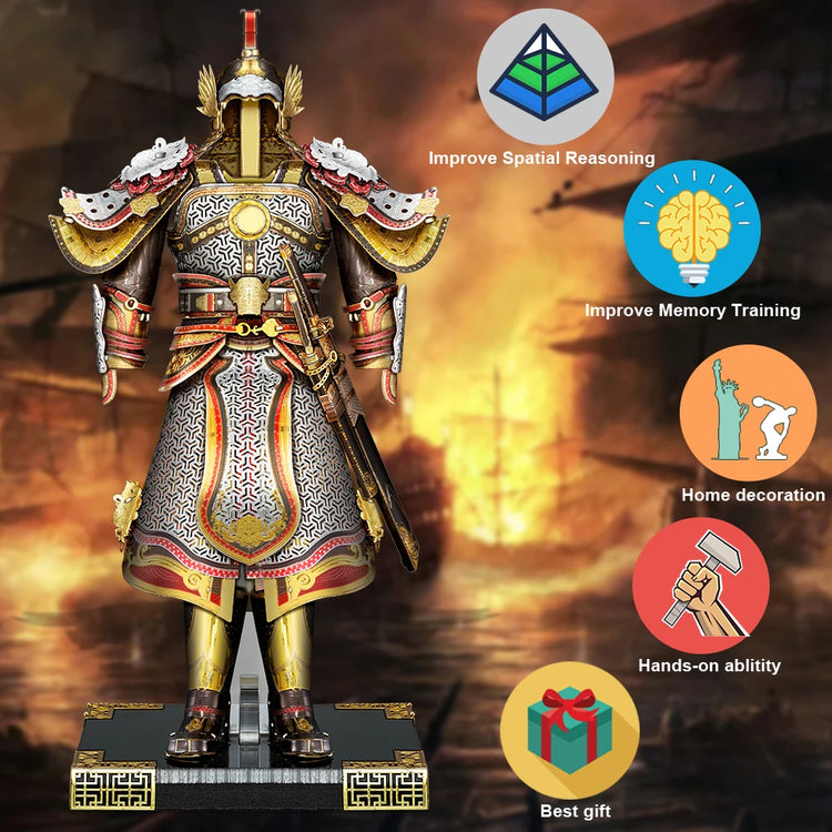 helmet and armor 3D metal puzzle by Piececool – DIY collectible model