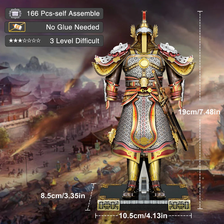 helmet and armor 3D metal puzzle by Piececool – DIY collectible model