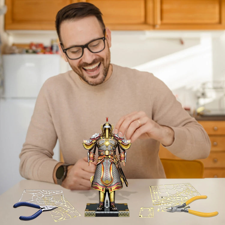 helmet and armor 3D metal puzzle by Piececool – DIY collectible model