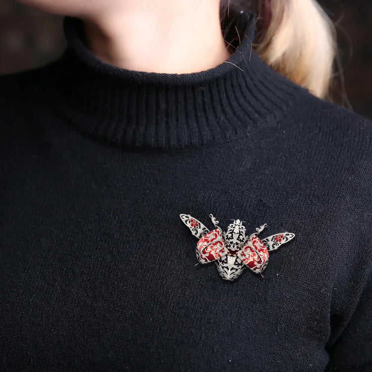 Ladybug brooch 3D metal puzzle by Piececool – creative DIY model kit