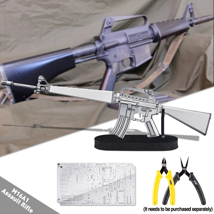M16A1 Rifle 3D metal puzzle by Piececool – military DIY model kit