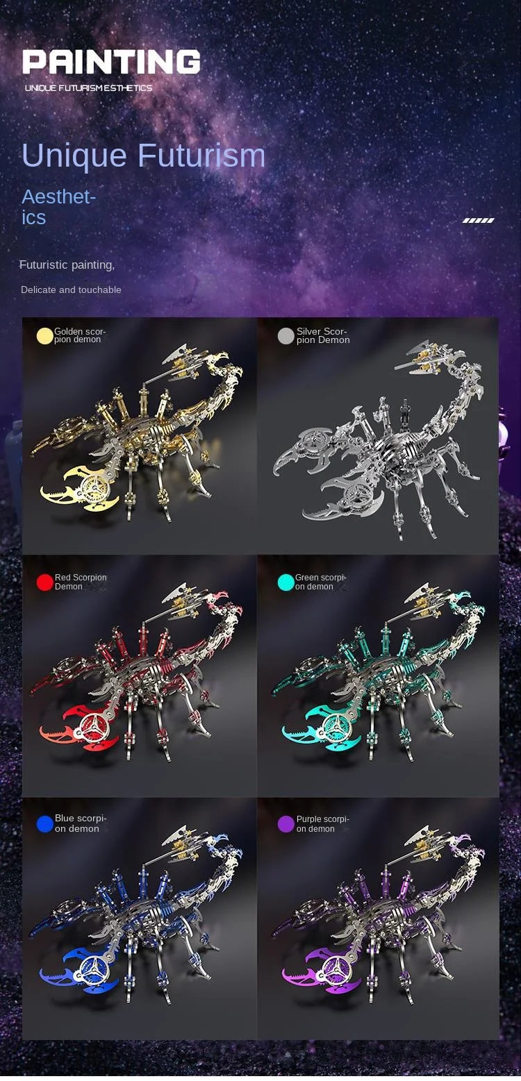 Mechanical Scorpion 3D metal puzzle – DIY model kit for teens and adults