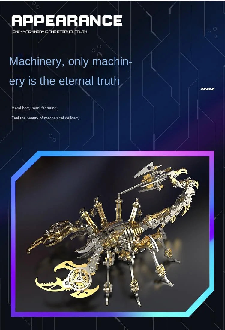 Mechanical Scorpion 3D metal puzzle – DIY model kit for teens and adults