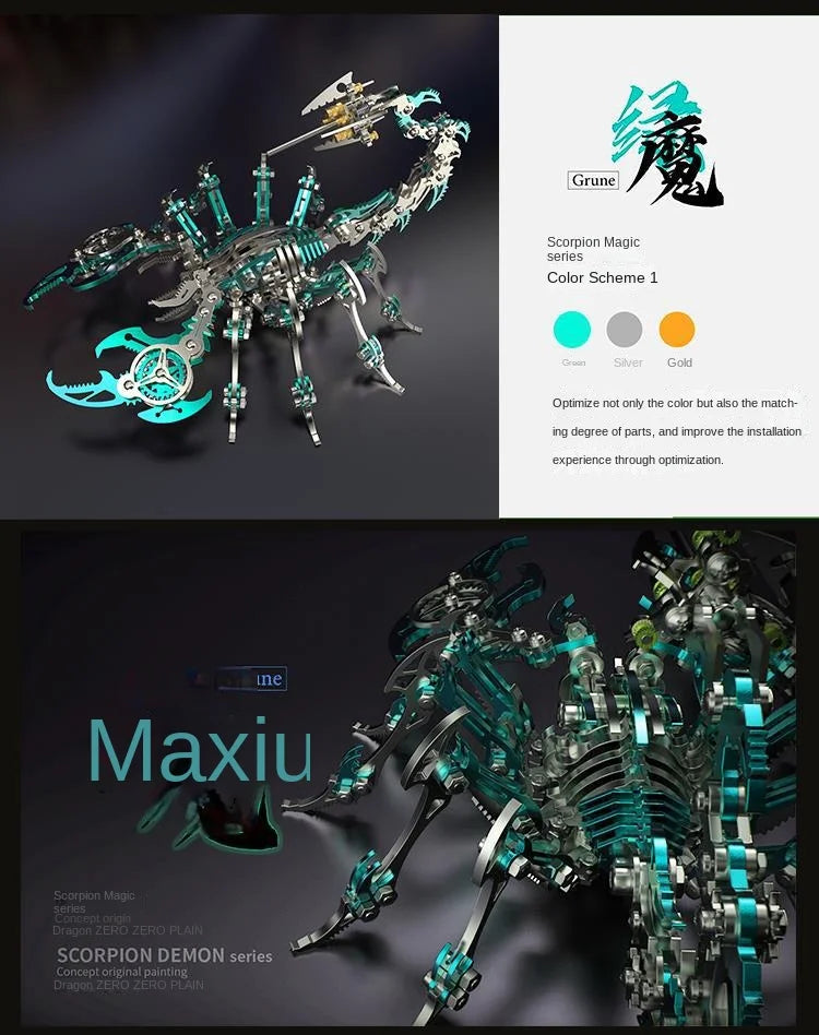 Mechanical Scorpion 3D metal puzzle – DIY model kit for teens and adults