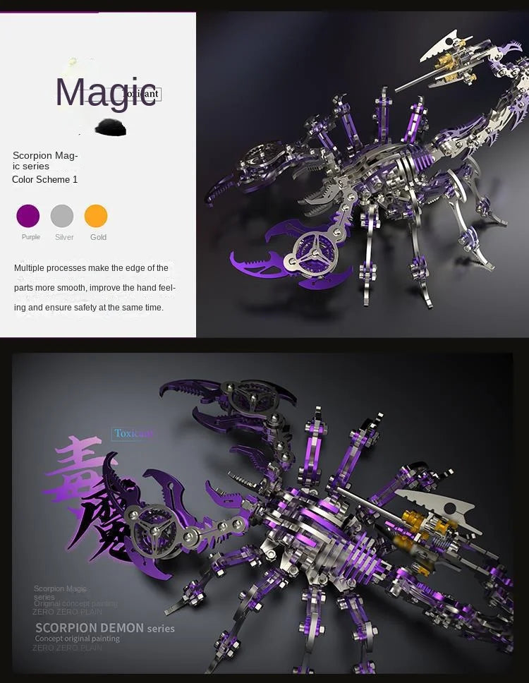 Mechanical Scorpion 3D metal puzzle – DIY model kit for teens and adults