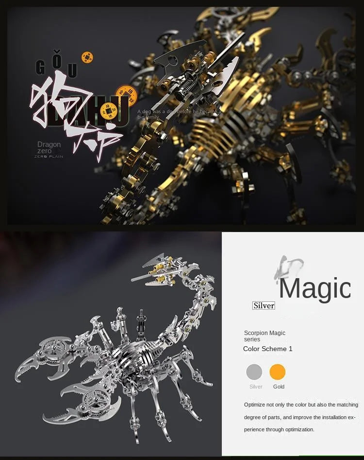 Mechanical Scorpion 3D metal puzzle – DIY model kit for teens and adults