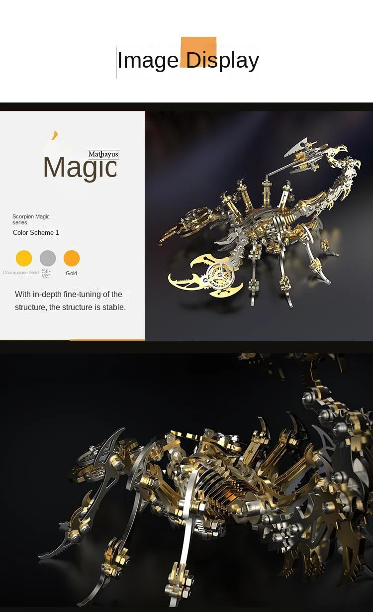 Mechanical Scorpion 3D metal puzzle – DIY model kit for teens and adults