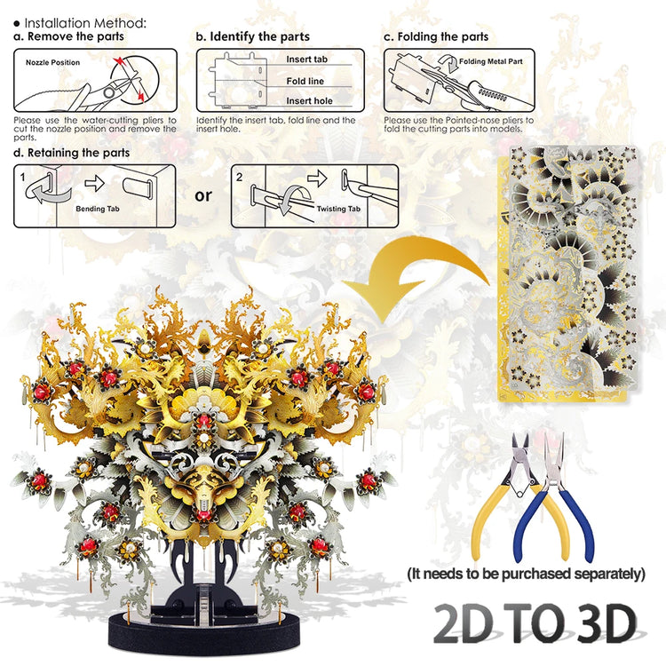 Medusa 3D metal puzzle by Piececool – mythological Gorgon puzzle