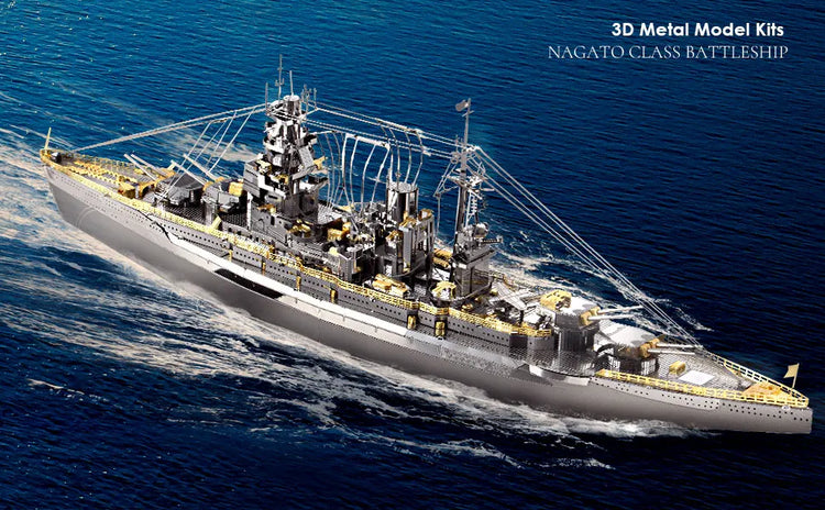Nagato-Class Battleship 3D metal puzzle by Piececool – military DIY model kit for adults and teens