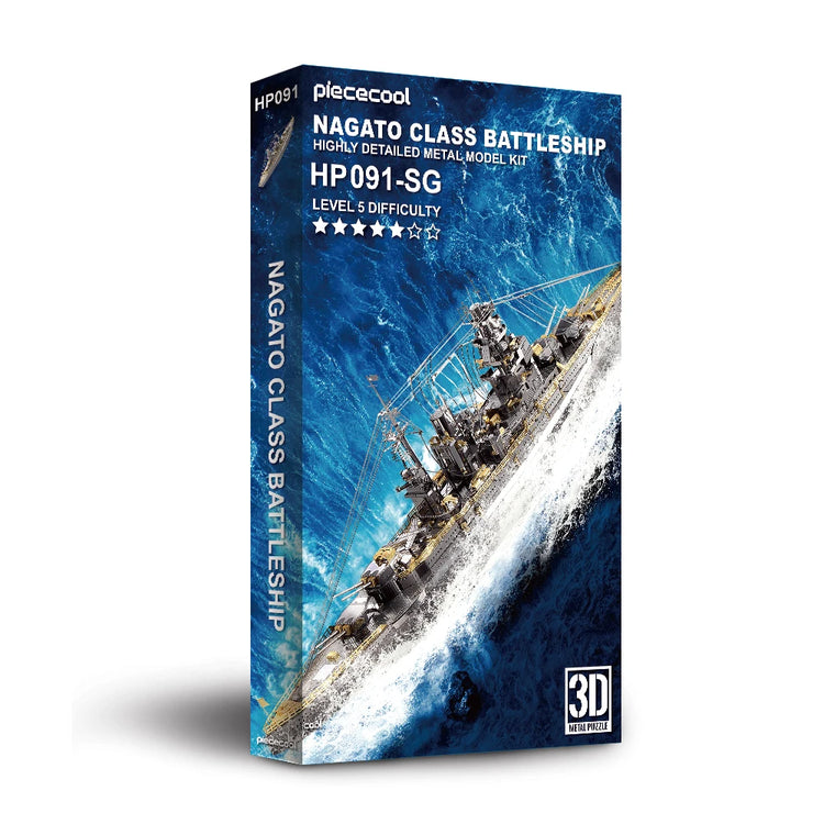 Nagato-Class Battleship 3D metal puzzle by Piececool – military DIY model kit for adults and teens