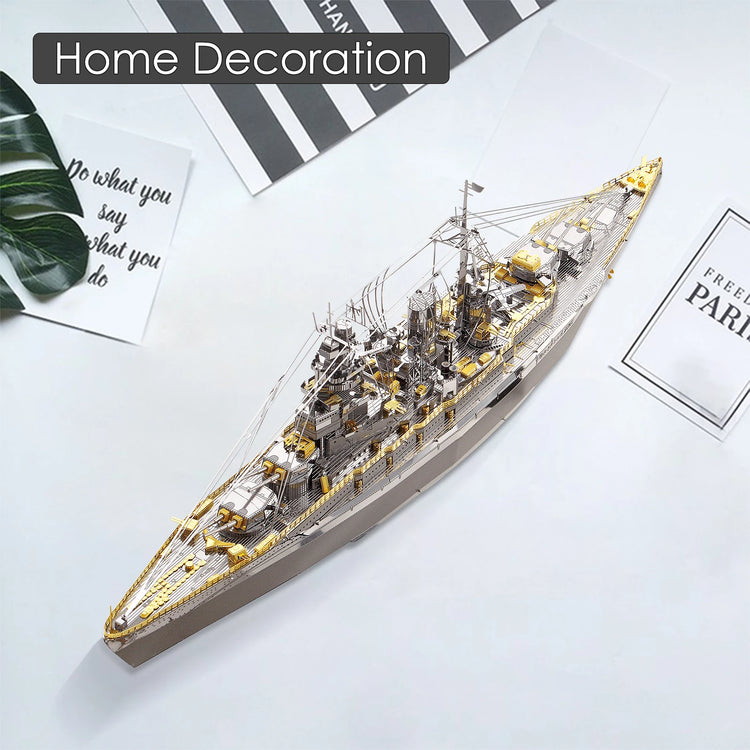 Nagato-Class Battleship 3D metal puzzle by Piececool – military DIY model kit for adults and teens