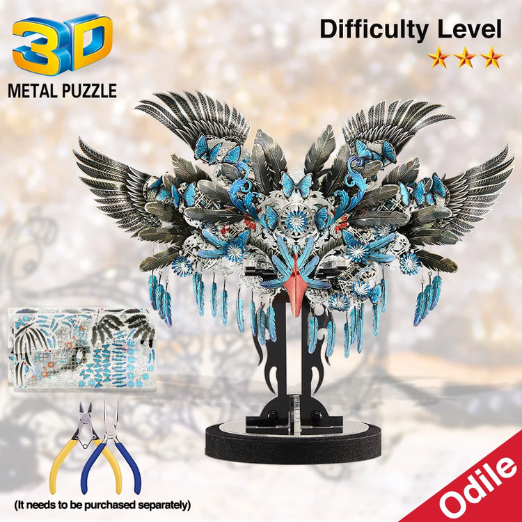 Odile 3D metal puzzle by Piececool – Black Swan fantasy DIY model kit