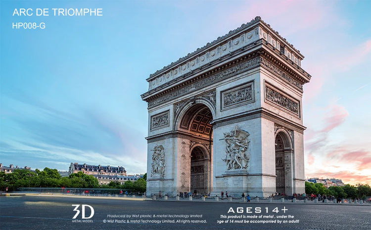 Arc de Triomphe 3D metal puzzle by Piececool – DIY architectural model kit for adults and teens