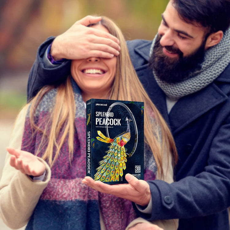 Peacock 3D metal puzzle by Piececool – DIY model kit for teens and adults